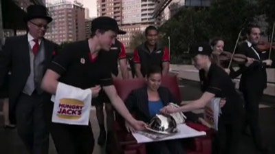  Hungry Jacks Ad featuring Jane and Leo 